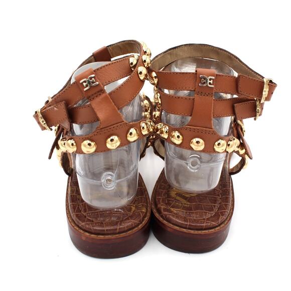 Sam Edelman Gladiator Sandal Womens Size 9.5 Studded Flats Leather Eavan - Picture 4 of 8